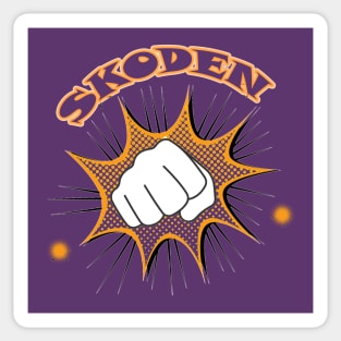 SKODEN flash KO fist design Sticker